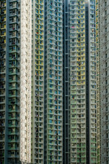 Poster - huge residential building, high-rise apartment building facade