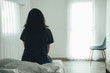 © panitan - panic attacks alone young woman sad fear stressful depressed emotion.crying begging help.stop abusing domestic violence,person with health anxiety,people bad frustrated exhausted feeling down