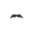 Mustache flat icon. Mustache web icon. Monochrome mustache isolated on background