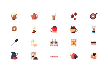 Wall Mural - Isolated coffee icon set vector design