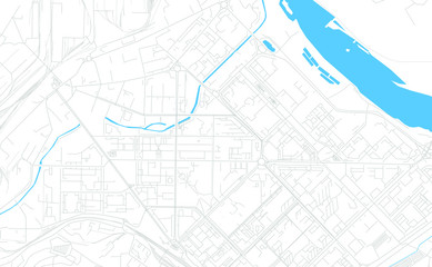 Novokuznetsk, Russia bright vector map