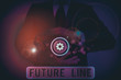 © Zofia - Text sign showing Futuro Line. Business photo showcasing In the future Debt due at present to be paid in future
