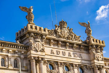 Wall Mural - Aduana de Barcelona, old neoclassical customs building in at Port Vell in Barcelona, Spain