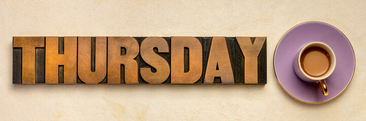 Wall Mural - Thursday word typography