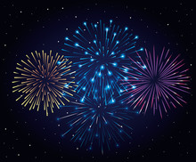 Fireworks Splash Explosion Background Icon Vector Illustration Design