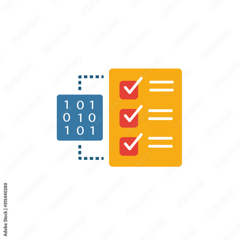 Vetor do Stock Smart Contract icon set. Four elements in diferent ...