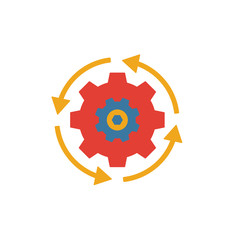 Wall Mural - workflow icon. simple flat element from crm collection. creative workflow icon for templates, softwa