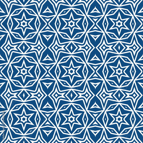 Abstract seamless geometric pattern. Some forms smoothly transform into other...