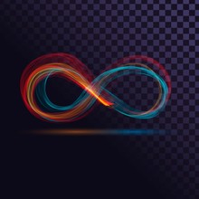 Colorful Transparent Sign Of Infinity, Mobius Strip Of Colorful Smoke