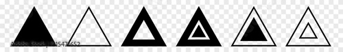 Fotomural Triangle Icon Black | Label Triangles | Frame Logo | Emblem | Traffic Sign | Roa