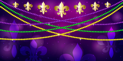 Wall Mural - Mardi gras carnival party design