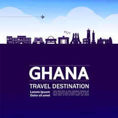 Fototapete - Ghana travel destination grand vector illustration. 