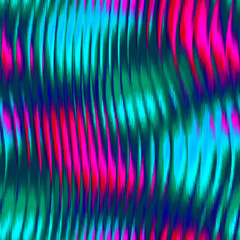 Wall Mural - Vivid blurry vibrant tech degrade color fluid liquid neon surreal fluid motion wavy stripes seamless repeat vector eps 10 pattern swatch.