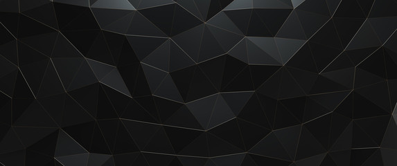 Wall Mural - Low polygon stereo background for 3D rendering