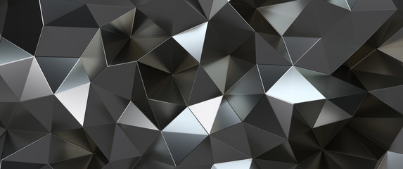 Wall Mural - Low polygon stereo background for 3D rendering