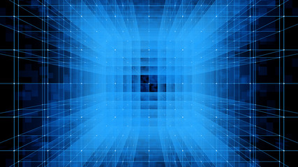 Wall Mural - technology cyberspace with 3d rendering