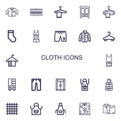 Wall Mural - Editable 22 cloth icons for web and mobile