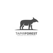 © Artnivora - Vector Logo Illustration Tapir Forest Silhouette Style