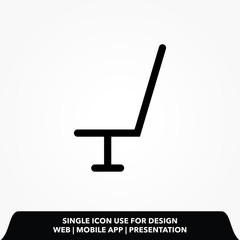 Wall Mural - Outline chair icon.Best chair vector, illustrated icon