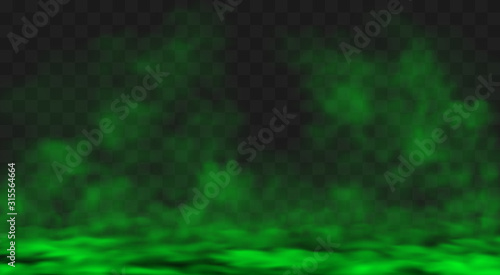 Fotomural Green smog or fog clouds spreads on ground