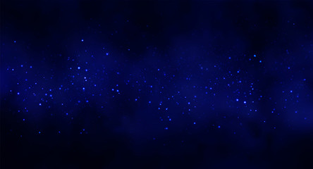 Wall Mural - vector illustration of cosmos space background with starry sky, star massive in deep cosmos in blue 