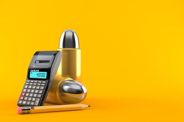 Sticker - Bullet with calculator and pencil