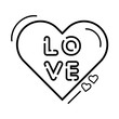 © Gstudio - love lettering in heart isolated icon