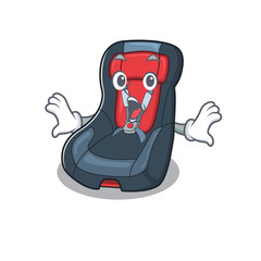 Sticker - Baby car seat cartoon character design on a surprised gesture