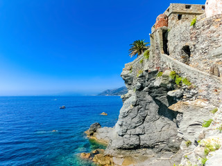 Wall Mural - Middle age fortress Castello Dragone in Camogli, Italy