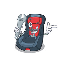 Wall Mural - Smart Mechanic baby car seat cartoon character design