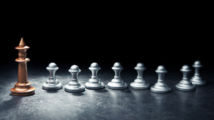 Wall Mural - leadership and power in the form of a chess king