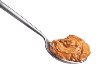 Peanut butter on a spoon