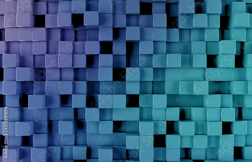 Dekoracja na wymiar  swiecace-czarne-i-niebieskie-kwadraty-tla-desen-renderowania-3d