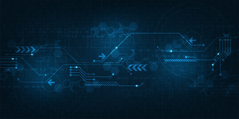 Wall Mural - vector abstract background of digital technology work.