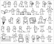 © TheToonCompany - Priest Monk Character Drawings - Set of Concepts Vector illustrations