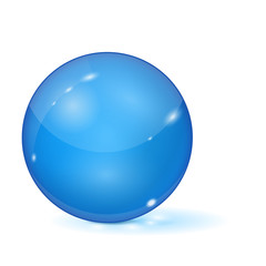 Wall Mural - Blue glass ball. 3d sphere