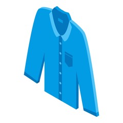 Wall Mural - Man jeans shirt icon. Isometric of man jeans shirt vector icon for web design isolated on white background