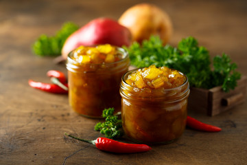 Wall Mural - Homemade mango pear chutney