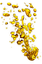 Splash Of Yellow Oil In Water.