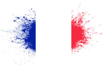 Poster -  flag of france with texture. template for design