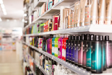 Hair Care Products On Store Shelves