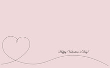 Happy Valentines Day Heart Background Vector Illustration