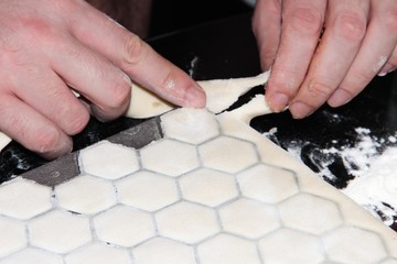 The process of making homemade dumplings