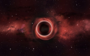 Wall Mural - deep space black hole illustration