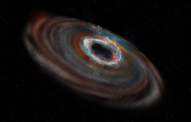 Wall Mural - black hole illustration