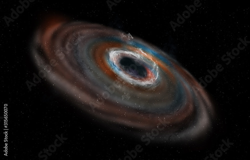 black hole illustration Poster Mural XXL