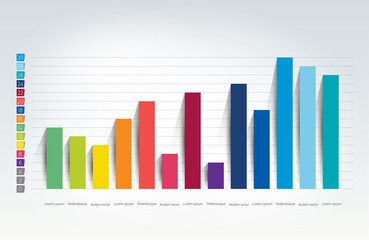 Chart, graph, scheme. Simply color editable. Infographics element. Vector.