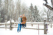 © Louis-Photo - A Pregnant couple together in winter nature