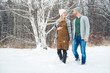 © Louis-Photo - A Pregnant couple together in winter nature