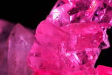 Bright Pink Sugar Crystals Is Macro